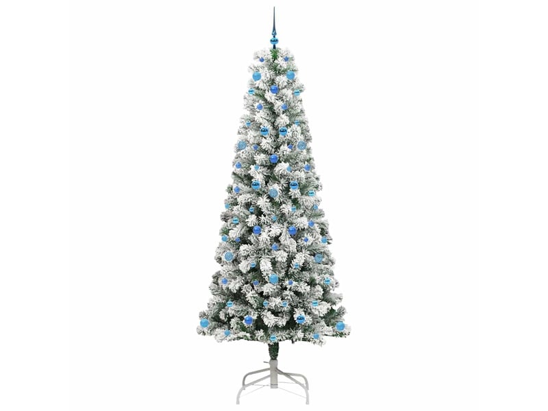 Sapin de noël, arbre de noël artificiel à branches articulées vert et blanc cf61129 - Conforama D