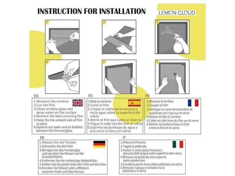  Film fenêtre dépoli 60x200cm | anti-uv &amp; intimité sans adhésif | décoratif motif vagues pour maison, bureau et cuisine  - Conforama D