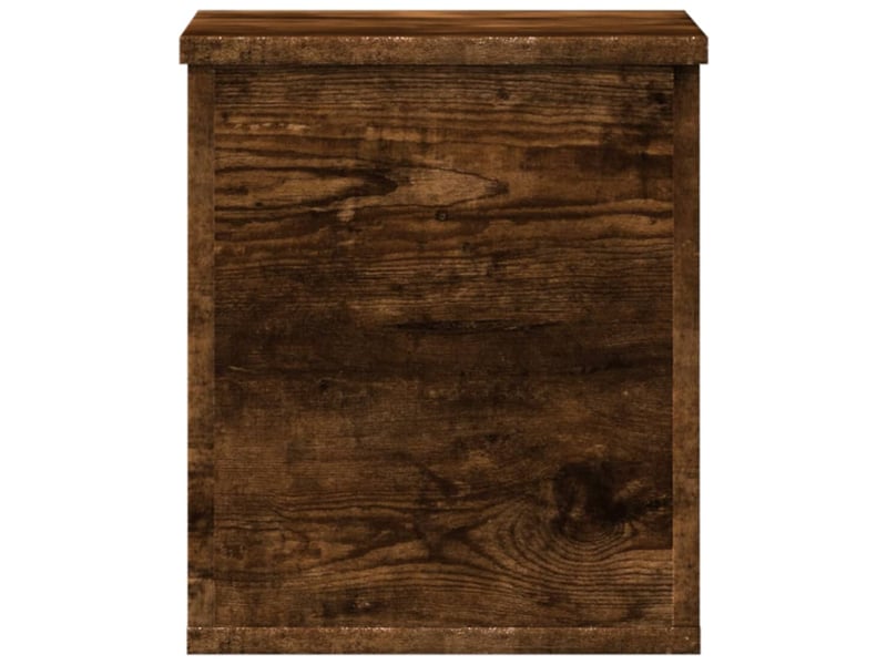 Boîte de rangement, coffre de rangement chêne fumé 30x35x35 cm bois d'ingénierie - Conforama D
