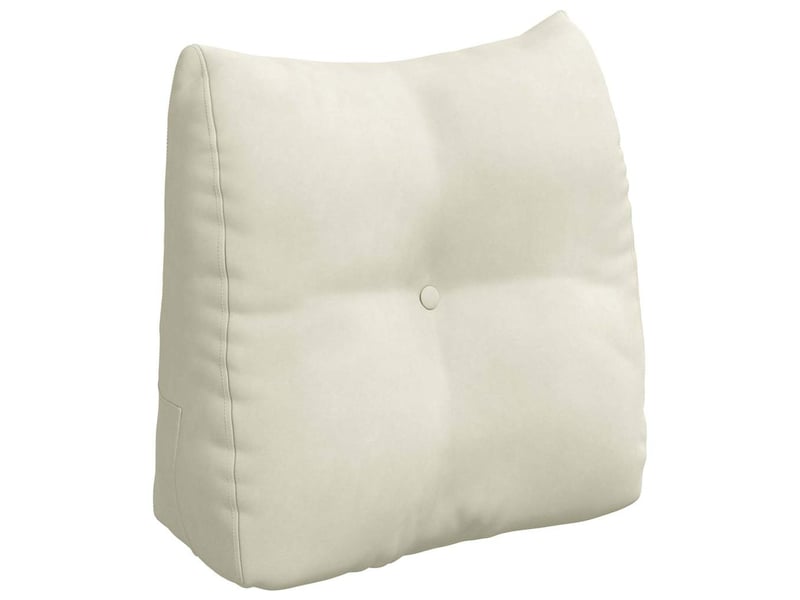Coussin de dos, coussin de dossier crème 45 x 24 x 50 cm velours cf54629 - Conforama A