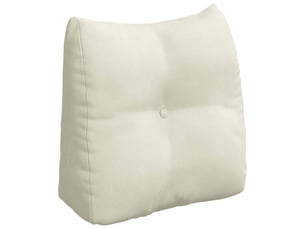 Coussin de dos, coussin de dossier crème 45 x 24 x 50 cm velours cf54629