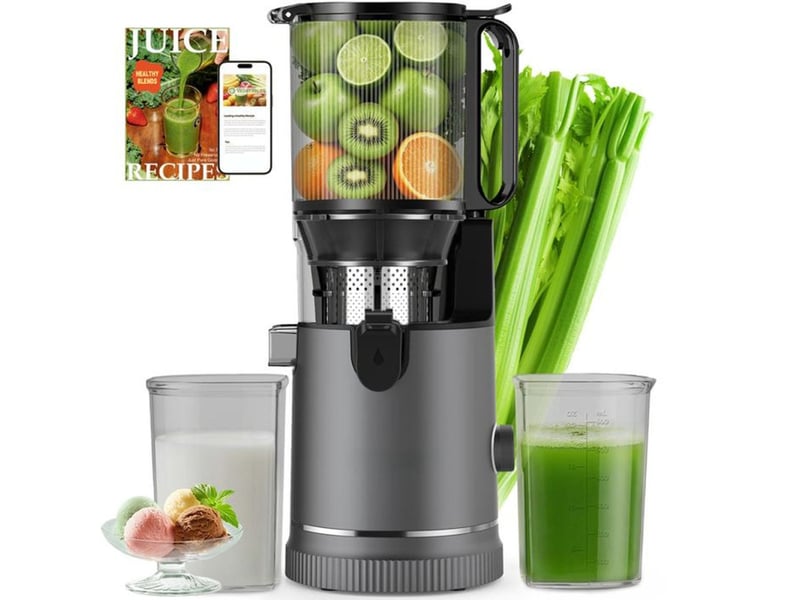  Extracteur de jus lent 400 w ouverture xxl 152 mm cuve 1,8 l noir argent 401650_AABAS76438_6_DROPFR - Conforama A
