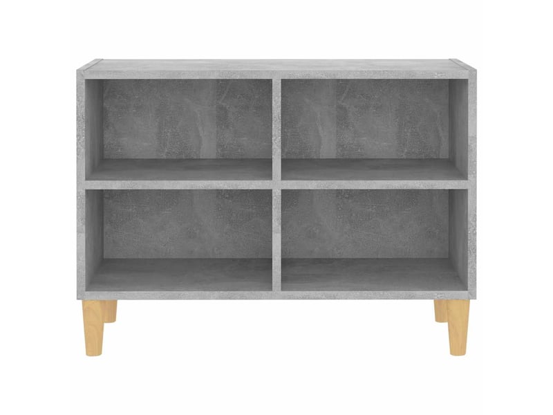  Meuble tv - banc tv - meuble de rangement avec pieds en bois massif gris béton 69,5x30x50 cm  - Conforama C