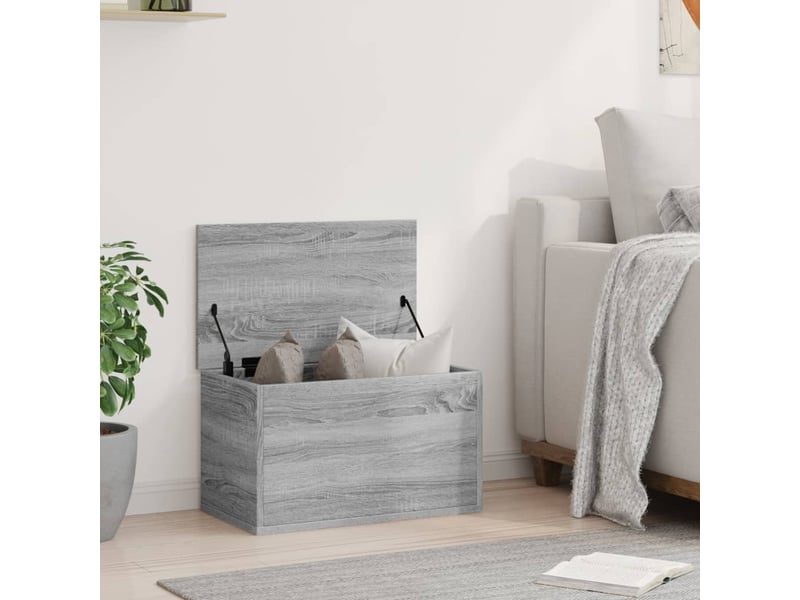  Boîte de rangement, coffre de rangement sonoma gris 60x35x35 cm bois d'ingénierie  - Conforama C