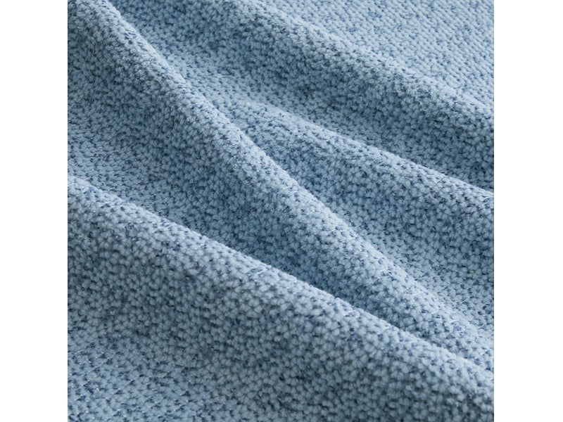  Canapé modulable 4 places 366x104x79 cm, sans montage, polaire granuleux, sans armature, 32d, assise profonde, bleu  - Conforama E