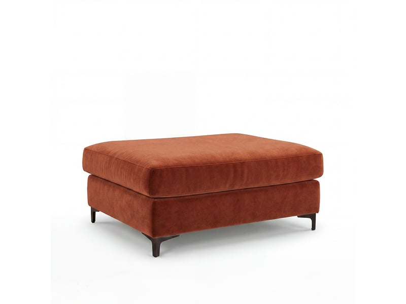 Pouf fiesole en velours terracota 3CA52.PI.0P.21 - Conforama D