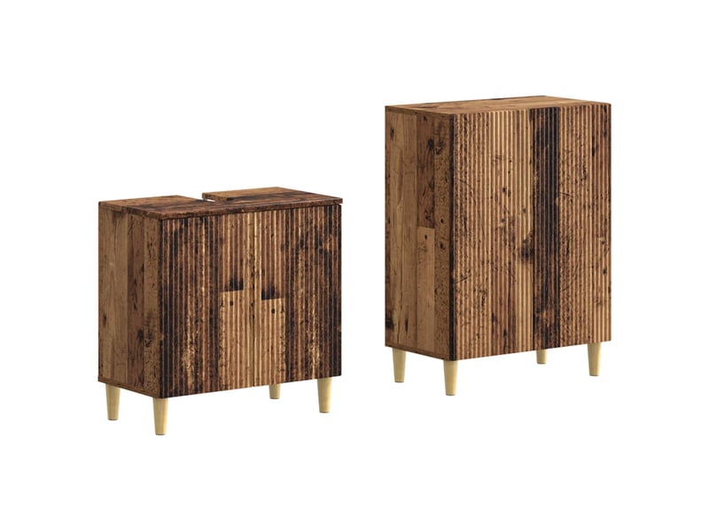 Ensemble de 2 meubles de salle de bain arnhem bois ancien cf63065  - Conforama A