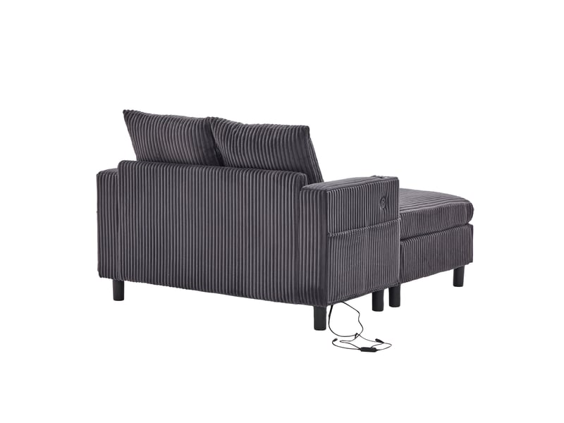  Chaise longue, fauteuil lounge : port usb, éclairage led, porte-gobelets  - Conforama B