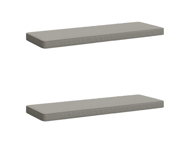 Lot de 2 coussins de banc, coussins d'assise vught 100 % polyester gris cf57984 - Conforama B
