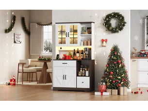 Buffet 4 porte(s)  2 tiroir(s) <strong>SHOPENTRA</strong> <strong></strong> - 105 cm coloris blanc 