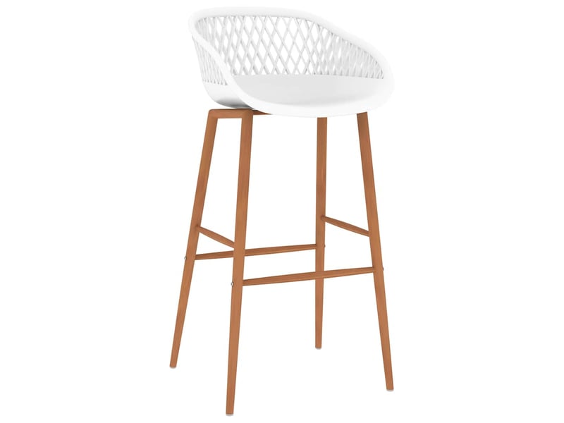  Lot de 4 tabouret de bar, chaise de bar blanc  - Conforama A