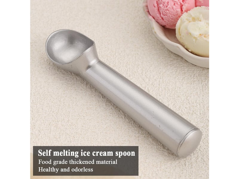  Cuillère à crème glacée avec manche confortable et facile à détacher, cuillère à crème glacée professionnelle en métal(argent)  - Conforama C