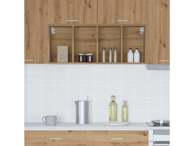  Meuble de rangement cuisine, armoire suspendue chêne artisanal 40x29,5x100cm  - Conforama D