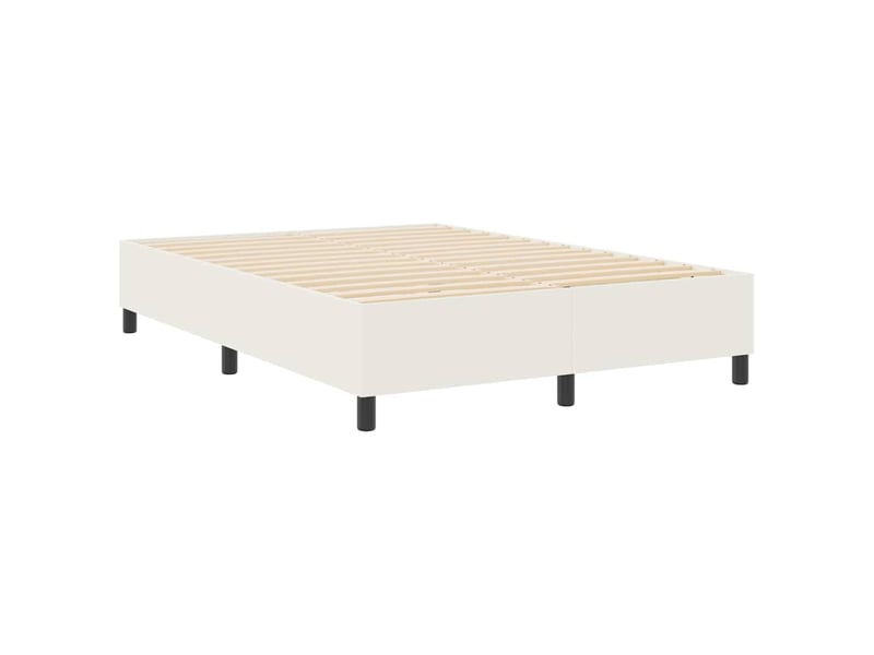  Lit double- lit adulte -  cadre de lit plateforme crème 160 x 200 cm  - Conforama A