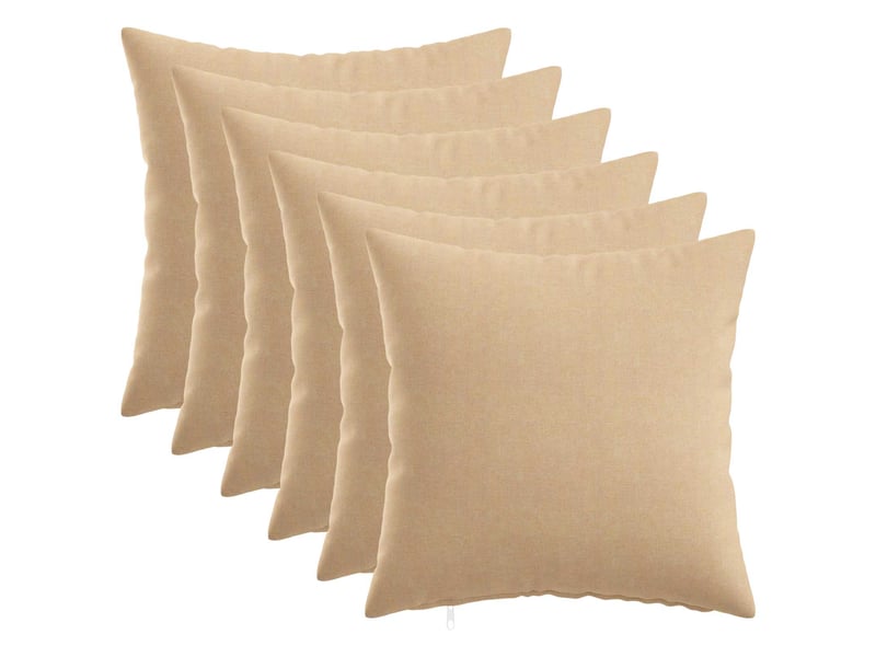  Lot de 6 coussins avec oreiller, coussins décoratifs heerlen crème tissu cf50693  - Conforama B