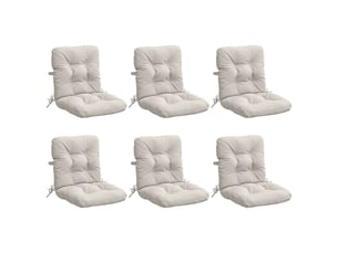 Lot de 6 coussins de chaise à dossier haut vianen cf59393