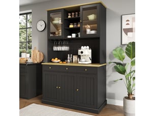 Buffet 5 porte(s) 3 tiroir(s) <strong>HAUSS SPOLE</strong> <strong></strong> - 120 cm coloris noir