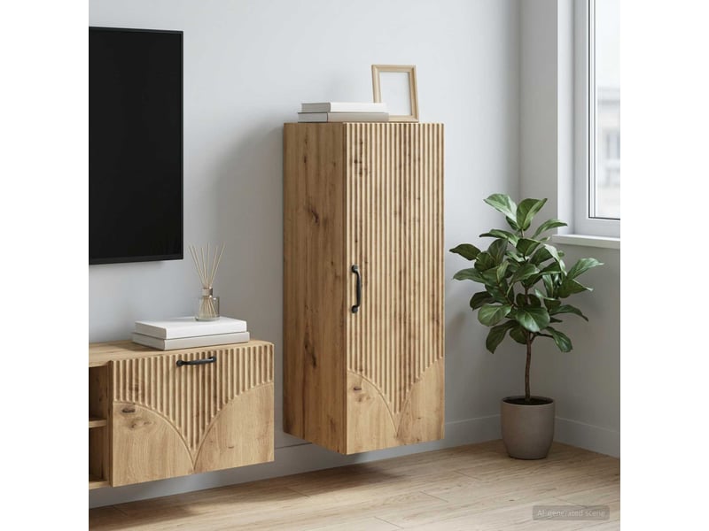  Armoire murale salon, meuble de rangement 33 x 34,5 x 90 cm bois d'ingénierie shl4219  - Conforama B