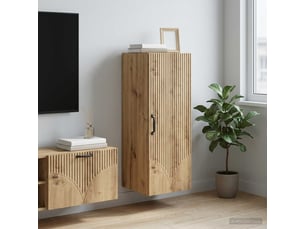 Armoire     <strong></strong> <strong></strong> coloris bois clair largeur 33 cm