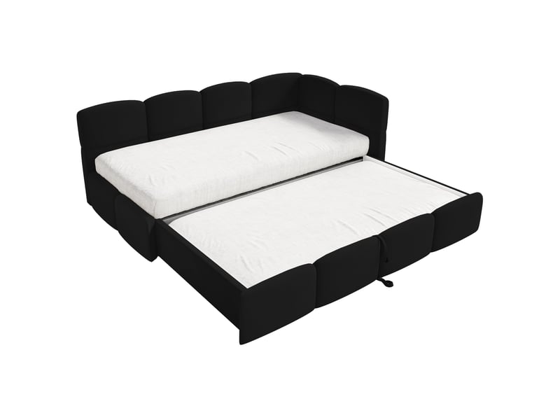 Selsey cloudy - lit rembourré - 170x185 cm - velours noir - côté droit Cloudy - Conforama D