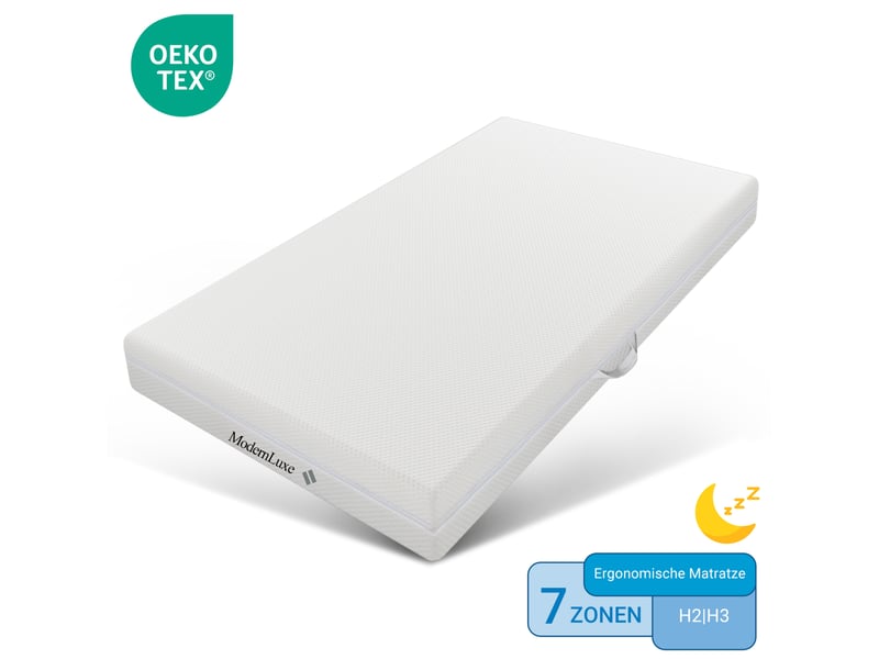 Matelas en mousse 90x200 cm froide 7 zones réversible, épaisseur 20 cm, h2h3 - Conforama A