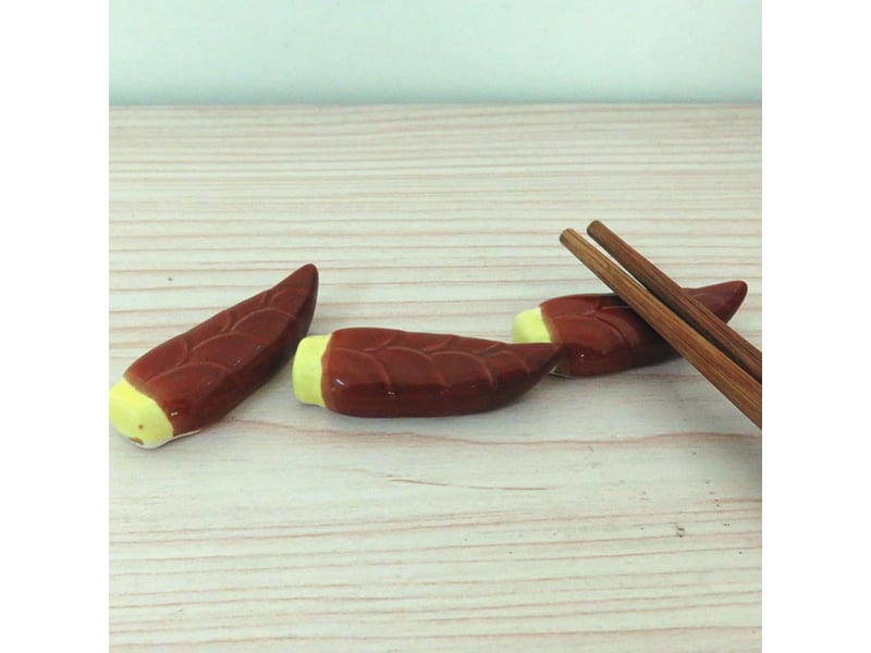 Support pour cuillère et fourchette en céramique 5pcs repose-baguettes légumes de chou, carottes, lentilles, oignons verts pour décoration - Conforama B