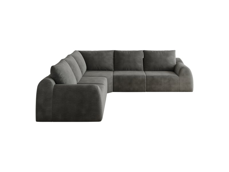  Canapé droit en mousse haute élasticité sans montage  - revêtement en chenille gris foncé  - Conforama A