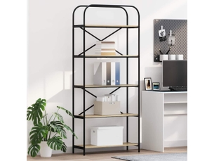 Étagère 5 niveaux, étagère de rangement 80 x 30 x 183 cm bois d'ingénierie shl493