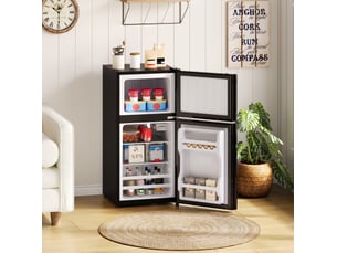 Refrigerateur 2 portes (congél en haut) froid Statique <strong>ELVMI</strong>  -  largeur 42.5 cm x hauteur 87.5 cm