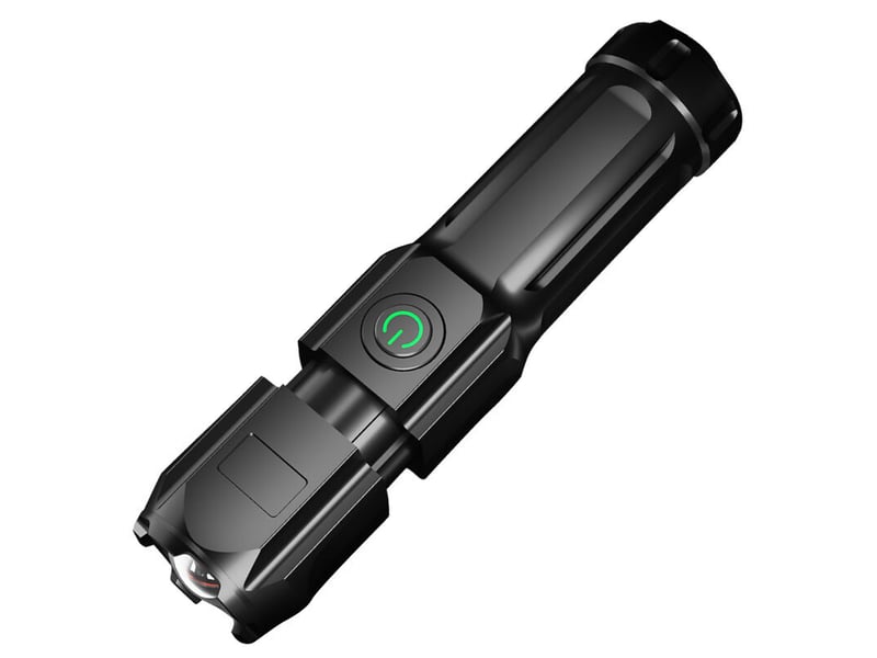 Led lumière forte lampe de poche usb rechargeable zoom rétractable lumière concentrée lumière d’inondation longue portée portable - Conforama C