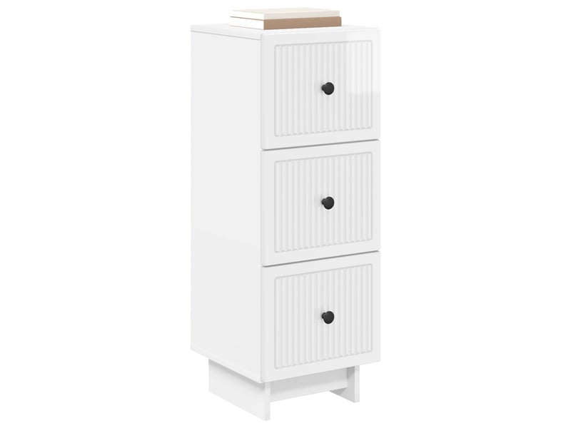 Armoire de rangement bureau, armoire à tiroirs blanc brillant 33 x 34,5 x 90 cm shl2969  - Conforama C