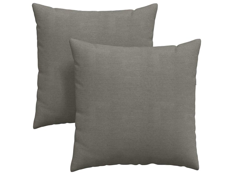  Lot de 2 coussins de canapé, coussins décoratifs gris clair 80 x 80 cm cf59079  - Conforama A