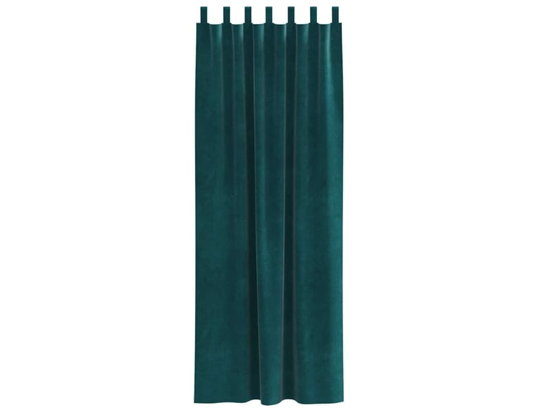 Lot de 2 rideaux, rideaux de fenêtre vert foncé 140 x 260 cm velours cf44132  - Conforama D