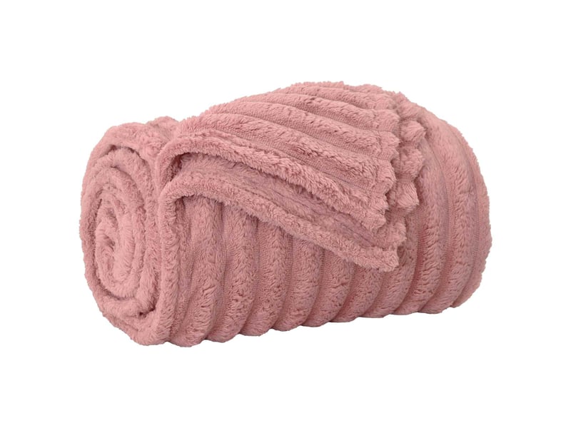 Plaid canapé rose 270x240 cm 1.38 kg polaire - Conforama A