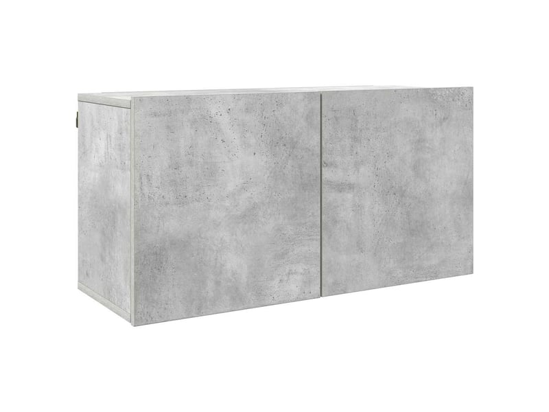  Unités murales tv 4 pcs gris béton bois d'ingénierie  - Conforama E