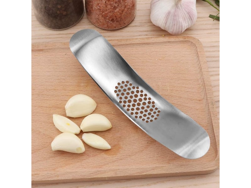  Presse-ail manuelle, presse-ail en acier inoxydable, hachoir à ail manuel, presse-ail de cuisine en forme de bateau,éplucheur d'ail professionnel  - Conforama D