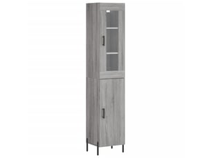 Buffet haut - bahut - meuble de rangement sonoma gris 34,5x34x180 cm bois d'ingénierie