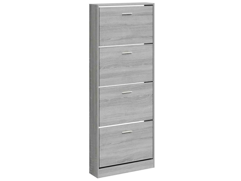  Meuble à chaussure, armoire à chaussures sonoma gris 59x17x150 cm bois d'ingénierie  - Conforama A