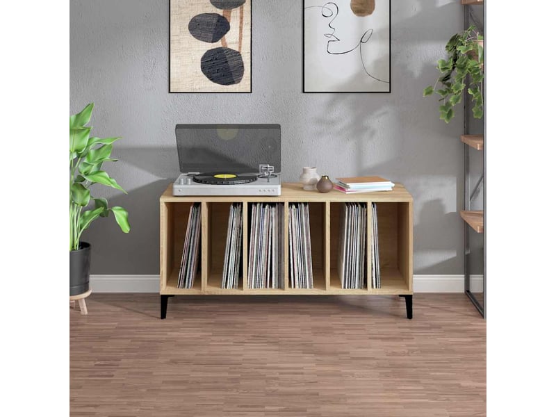  Armoire à disques, armoire de rangement chêne sonoma 100x38x48 cm bois d'ingénierie  - Conforama C