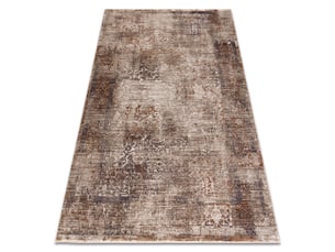 Tapis laris 739 brunes   beige – ornemental, classique, vintage, franges 80x300 cm