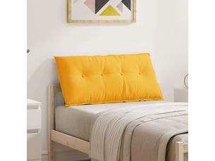 Coussin de dos, coussin de dossier jaune clair 100 x 50 cm tissu en velours côtelé cf54768