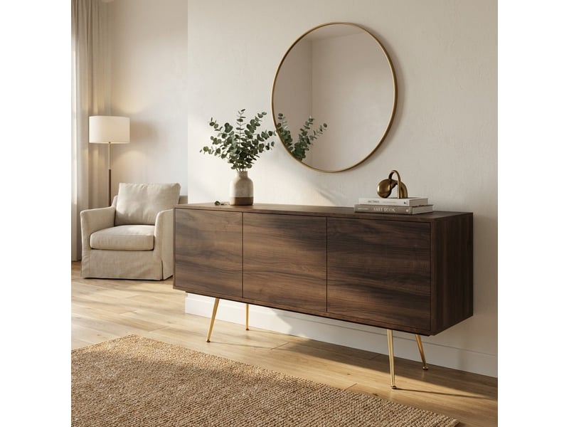 Buffet moderne avec 3 portes sayen - marron  - Conforama B