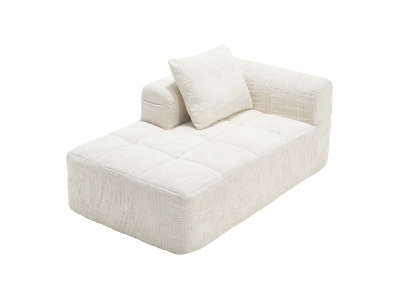  Canapé droit fixe 1 place tissu beige canapé compressible - Conforama A