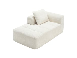 Canapé droit fixe <strong>MERAX</strong> <strong>canapé compressible</strong> 1 place Tissu beige