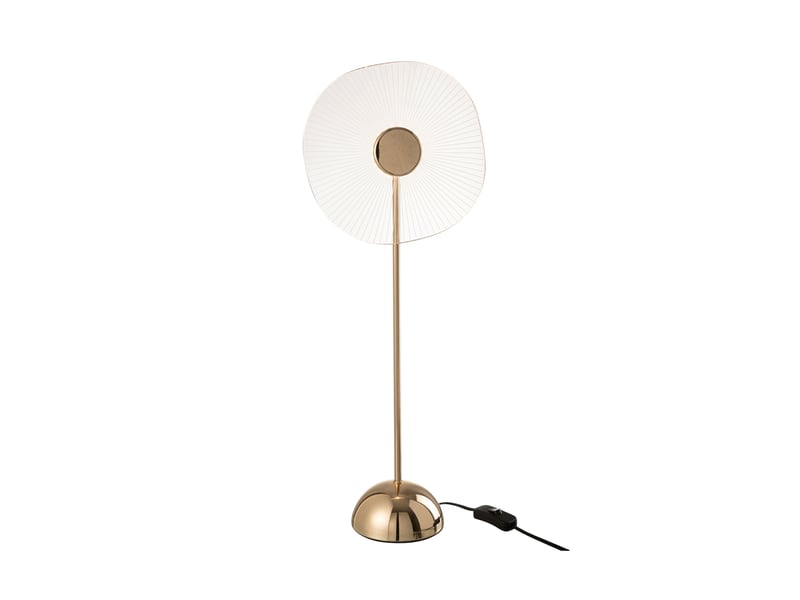 Lampe à poser fleur 23,5x23,5x50 cm en plastique et métal doré  - Conforama D