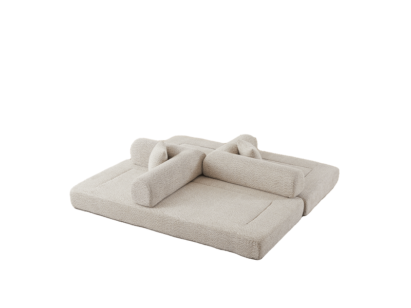 Canapé-lit modulable 2 places 4-en-1 dossier réglable evryae - Conforama A