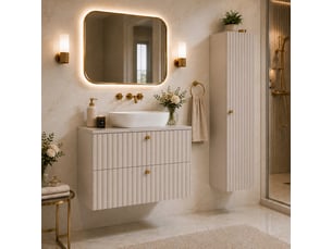 Meuble colonne suspendu de salle de bain bello cachemire 35 × 136 cm