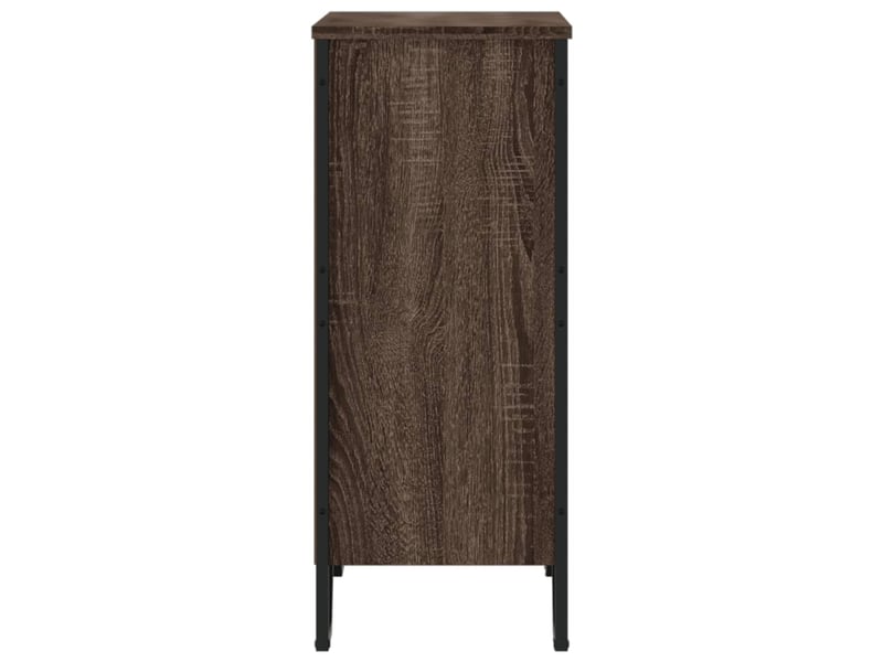  Bibliothèque, étagère de rangement chêne marron 80x31x74,5 cm bois d'ingénierie  - Conforama E