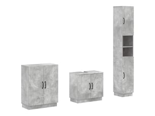 Ensemble de meuble de salle de bain 3 pièces hoorn gris béton cf63480
