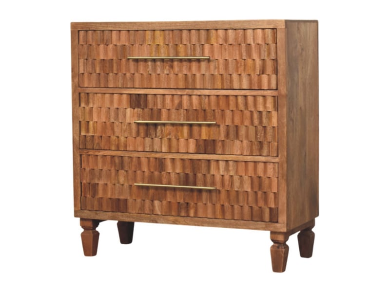  Artisan furniture coffre de rangement cadiz en bois massif sculpté  - Conforama A